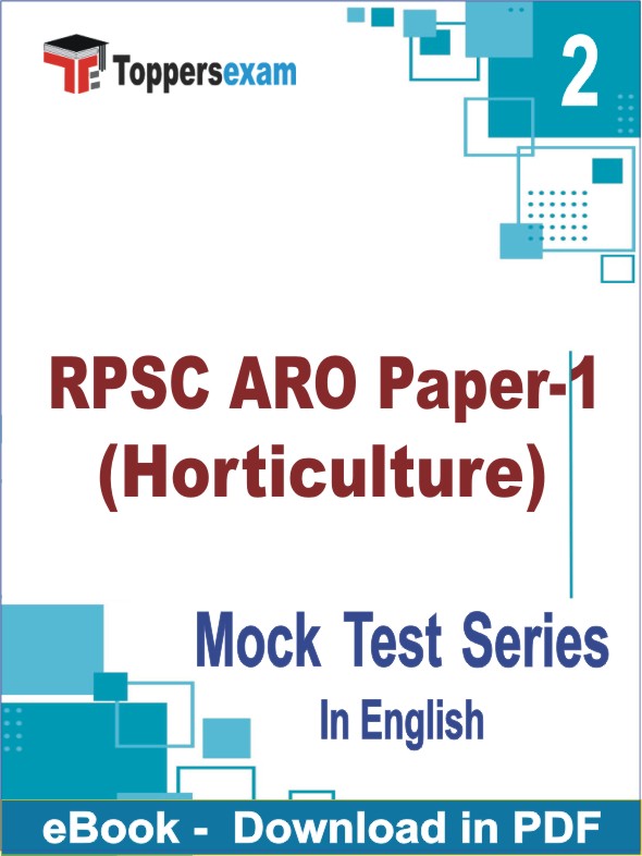RPSC ARO Paper-1 (Horticulture) Test PDF Book In English - Question Paper