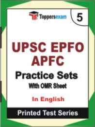 UPSC EPFO APFC  Book in English - Mock Test / Practice Set