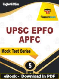 UPSC EPFO APFC  Test  PDF Book In English - Practice Set