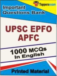 UPSC EPFO APFC  Book in English - Objective MCQ