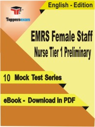 EMRS Female Staff Nurse (Tier 1) Preliminary Test PDF Book in English - Mock Test/Practice Set