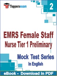 EMRS Female Staff Nurse (Tier 1) Preliminary Test PDF Book In English - Question Paper