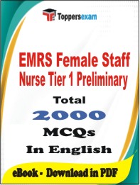 EMRS Female Staff Nurse (Tier 1) Preliminary PDF Book In English - MCQ / Objective Questions