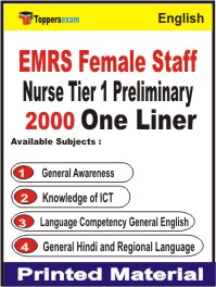 EMRS Female Staff Nurse Tier 1 Preliminary One Liner Book in English