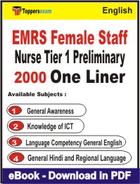 EMRS Female Staff Nurse Tier 1 Preliminary One Liner Book PDF in English