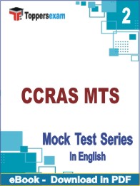CCRAS MTS PDF Book In English - Question Paper
