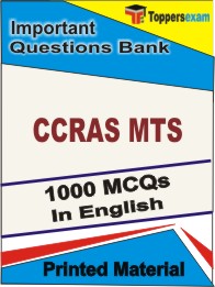 CCRAS MTS Book in English - Objective MCQ