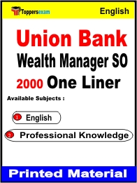 Union Bank Wealth Manager SO One Liner Book in English