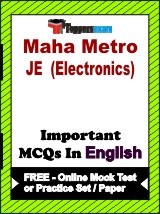 Maha Metro JE (Electronics) Exam Objective MCQs in English (Booklet), FREE - Online Mock Test or Practice Set / Paper