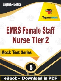 EMRS Female Staff Nurse (Tier 2) Test PDF Book In English - Practice Set