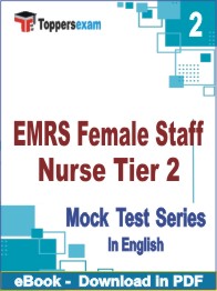 EMRS Female Staff Nurse (Tier 2) Test PDF Book In English - Question Paper