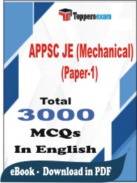 APPSC JE (Mechanical) (Paper-1) PDF Book In English - MCQ / Objective Questions