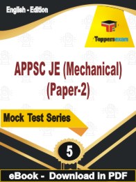 APPSC JE (Mechanical) (Paper-2)  PDF Book In English - Practice Set