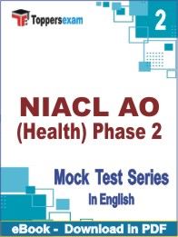 NIACL Administrative Officer (Health) Phase 2 Test PDF Book In English - Question Paper