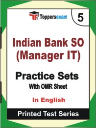 Indian Bank SO (Manager IT) Book in English - Mock Test / Practice Set