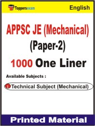 APPSC JE (Mechanical) (Paper-2) One Liner Book in English