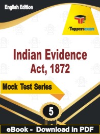 Indian Evidence Act, 1872 Test PDF Book In English - Practice Set