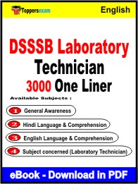 DSSSB Laboratory Technician One Liner Book PDF in English
