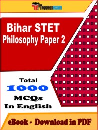 Bihar STET Philosophy Paper 2 PDF Book in English - MCQ / Objective Questions