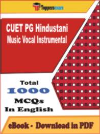 CUET PG Hindustani Music Vocal Instrumental PDF Book In English - MCQ / Objective Questions