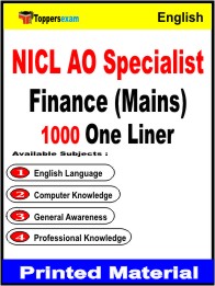 NICL AO Specialist Finance (Mains) One Liner Book in English