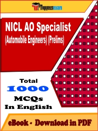 NICL AO Specialist (Automobile Engineers) (Prelims) PDF Book In English - MCQ / Objective Questions