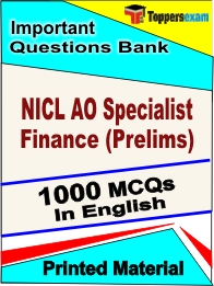 NICL AO Specialist Finance (Prelims) Book in English - Objective MCQ