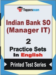 Indian Bank SO (Manager IT) Book in English - Question Paper / Practice Set