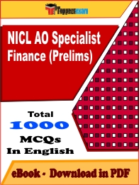 NICL AO Specialist Finance (Prelims) PDF Book In English - MCQ / Objective Questions