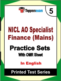 NICL AO Specialist Finance (Mains) Book in English - Mock Test / Practice Set
