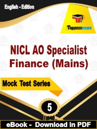 NICL AO Specialist Finance (Mains)  PDF Book In English - Practice Set