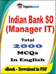 Indian Bank SO (Manager IT) PDF Book in English - MCQ / Objective Questions