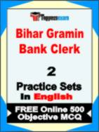 Bihar Gramin Bank Clerk Test Book in English - Question Paper / Practice Set