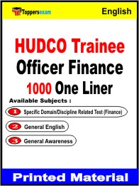 HUDCO Trainee Officer Finance One Liner Book in English