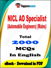 NICL AO Specialist (Automobile Engineers) (Mains) PDF Book In English - MCQ / Objective Questions
