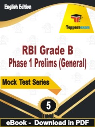 RBI Grade B Phase 1 Prelims (General) Test PDF Book In English - Practice Set