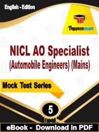 NICL AO Specialist (Automobile Engineers) (Mains)  PDF Book In English - Practice Set