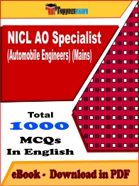 NICL AO Specialist (Automobile Engineers) (Mains) PDF Book In English - MCQ / Objective Questions