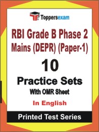 RBI Grade B Phase 2 Mains (DEPR) (Paper-1) Book in English - Practice Set