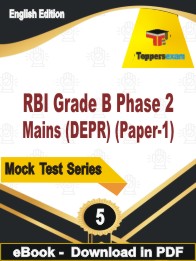 RBI Grade B Phase 2 Mains (DEPR) (Paper-1) Test PDF Book In English - Practice Set