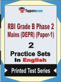 RBI Grade B Phase 2 Mains (DEPR) (Paper-1) Book in English - Question Paper / Practice Set