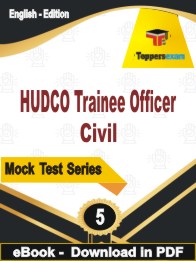 HUDCO Trainee Officer Civil PDF Book In English - Practice Set