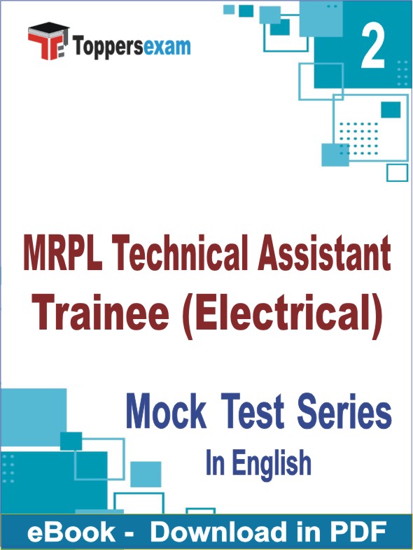 MRPL Technical Assistant Trainee (Electrical) Test PDF Book In English - Question Paper
