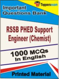 RSSB PHED Support Engineer (Chemist)  Book in English - Objective MCQ