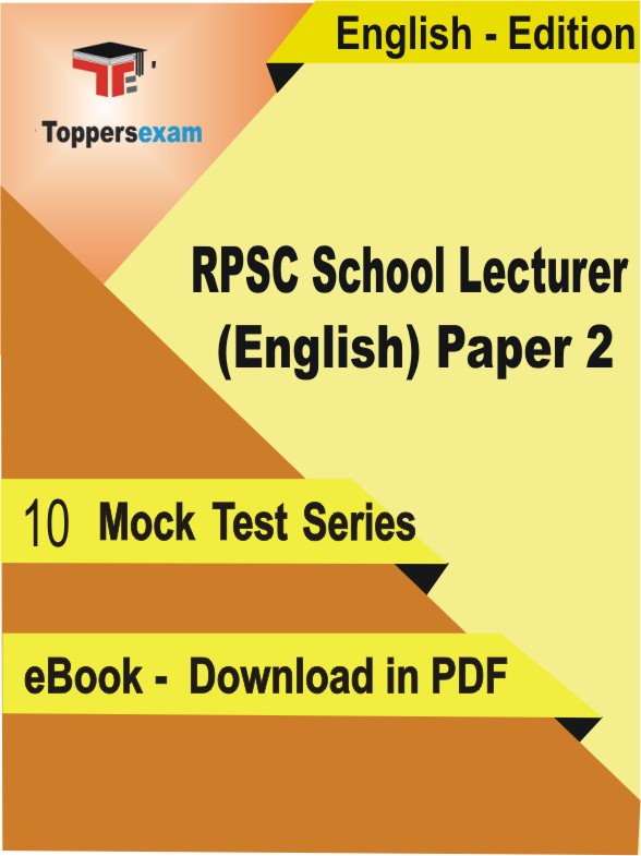 RPSC School Lecturer (English) Paper 2 Test PDF Book In English - Mock Test/Practice Set