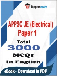 APPSC JE (Electrical) Paper 1 PDF Book In English - MCQ / Objective Questions