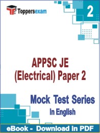 APPSC JE (Electrical) Paper 2 Test PDF Book In English - Question Paper