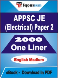 APPSC JE (Electrical) Paper 2 One Liner Book PDF in English
