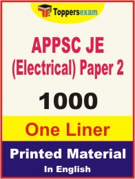 APPSC JE (Electrical) Paper 2 One Liner Book in English.