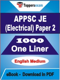 APPSC JE (Electrical) Paper 2 One Liner Book PDF in English